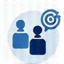 Icon representing consultation and goal setting